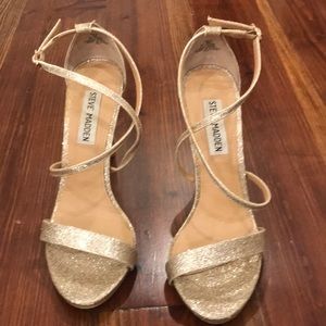 Steve Madden Gold Sparkle Heels